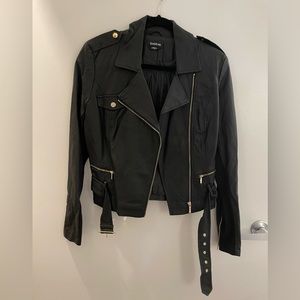 BEBE Black Leather Jacket
